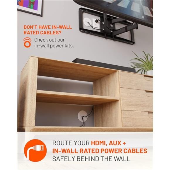 Wire Hiders for TV On Wall-White Cable ManagementKit Hides Wires Behind The Wall - Picture 4 of 6